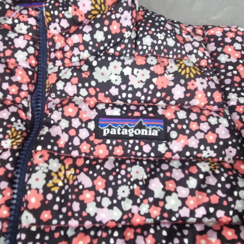 Patagonia Infants Down Sweater Puffer Coat 2017 Drifter Ditsy Floral 12-18 mos